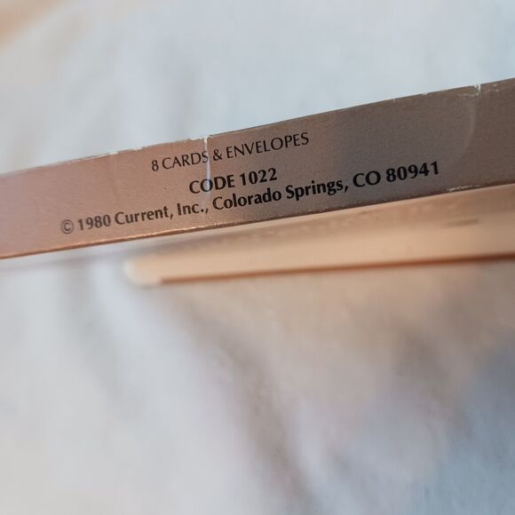 1980 American Wildlife Greeting 8 Cards From Current Vintage w Envelopes & Box - Picture 14 of 16